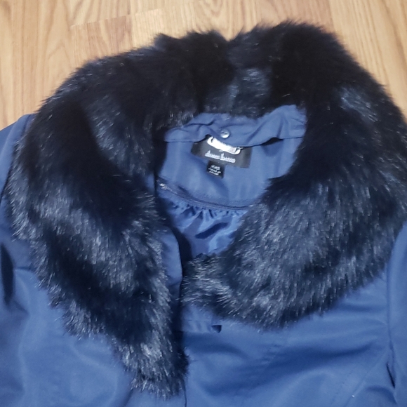 Womens XXS Dennis Basso jacket coat S blue - Picture 7 of 12